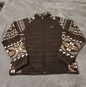 Lauren Active Ralph Lauren Puffer/fleece Jacket Brown Aztec Print Sz. XL